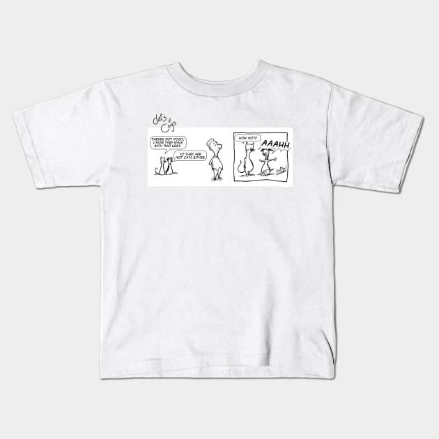 Dats and Cogs (cats and dogs) comic 2 Kids T-Shirt by Alison Andrei